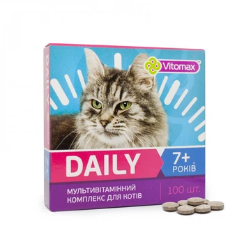 Мультивитаминный комплекс Daily Vitomax для кошек 7+ лет (100 табл.)