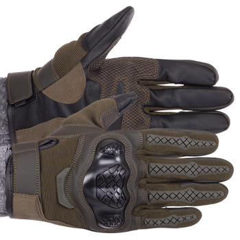 Перчатки тактичні із закритими пальцями Military Rangers BC-9876 колір: Оливковий, розмір: L