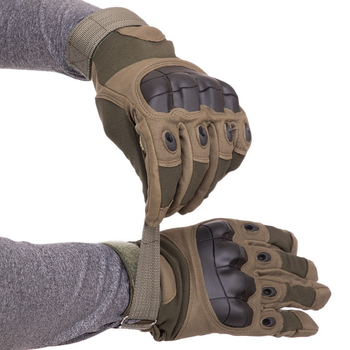 Перчатки тактичні із закритими пальцями SP-Sport BC-8792 колір: Оливковий, розмір: XL