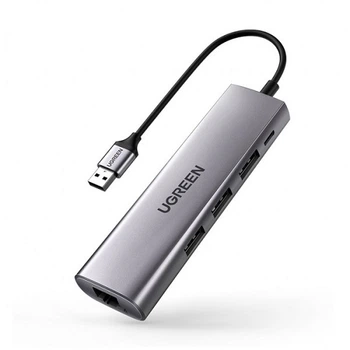 Док-станція Ugreen CM266 USB A 3.0 - USB 3.0x3/HDMI/RJ45/Micro USB 60812 Сіра