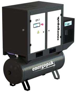 Гвинтовий компресор Energopak EP 7/RD-T500 з осушувачем та ресивером 500л (0,8 м3/хв, 12,5 бар, 7,5 кВт)