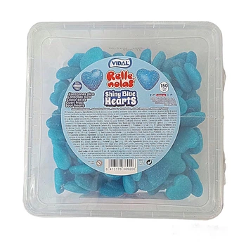 Жувальний мармелад Vidal Shiny blue hearts Блакитне серце 150 шт