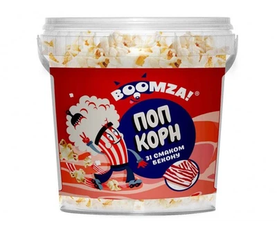 Попкорн со вкусом бекона ТМ Boomza ведро 40 g