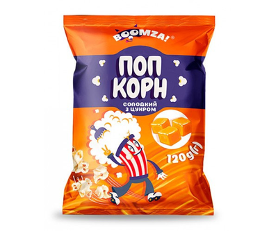 Попкорн пакет солодкий з цукром Boomza 120 г