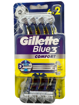 Одноразова бритва для гоління Gillette Blue3 Comfort 6+2 шт.