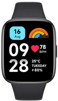Smartwatch Xiaomi Redmi Watch 3 Czarny (6941812705827)