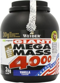 Гейнер Weider Mega Mass 4000 3 кг Ваніль (4044782325353)
