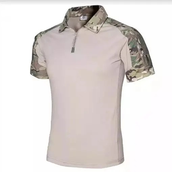 Тактическая футболка поло с коротким рукавом мультикам рубашка боевая Multicam Ubacs р.3XL 1шт.
