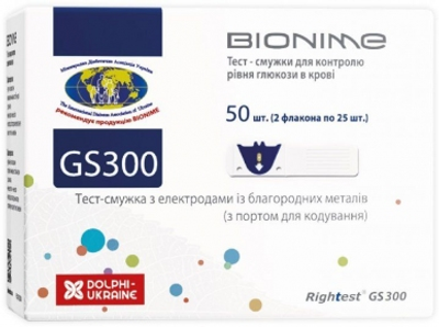 Тест-смужки Bionime Rightest GS300 50 штук