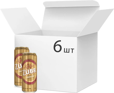 Zubr світле фільтроване Gold 0,5 л × 6