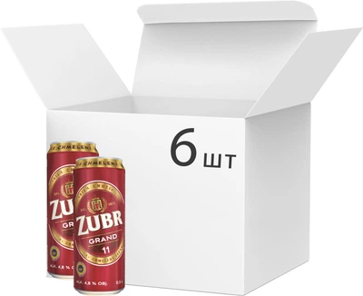 Zubr світле фільтроване Grand 0,5 л × 6