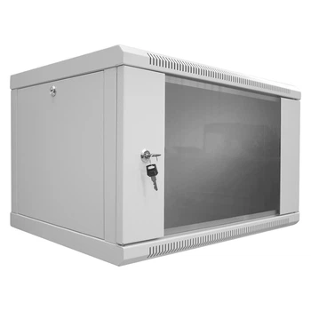 Шафа серверна SteelNet 4U 600 x 450 для мережевого обладнання (скло, сірий) (264029)