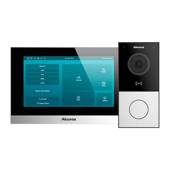 Комплект відеодомофону Akuvox E12W + Akuvox C313S (259146)