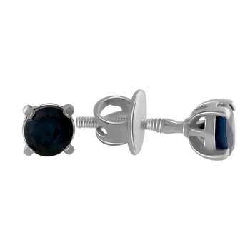 Серебряные серьги с натуральным сапфиром 0.85ct (1839874)