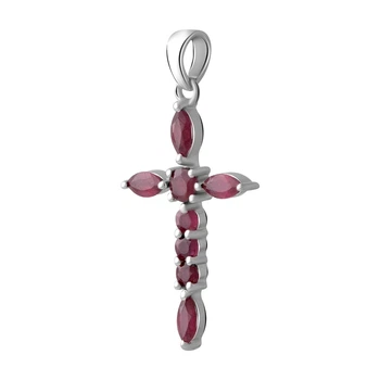 Серебряный крестик с рубином 1.842ct (2064428)