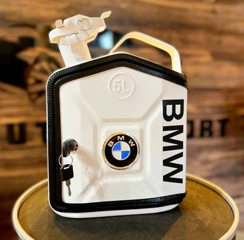 Канистра бар 5 л, BMW, белая с LED подсветкой, Без алкоголя, AUTO COMFORT