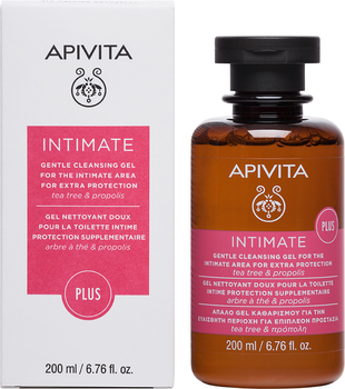 Ніжний гель для інтимної гігієни Apivita Intimate Додатковий захист 200 мл (5201279071073)