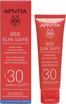 Сонцезахисний гель-крем для обличчя Apivita Bee Sun Safe SPF30 50 мл (5201279080150)