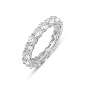Серебряное кольцо с фианитами, вес изделия 3,11 гр (2078777)