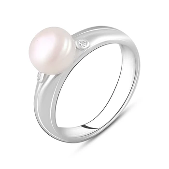 Серебряное кольцо с натуральным жемчугом 1.85ct, вес изделия 3,07 гр (2122289)