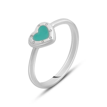 Серебряное кольцо с емаллю, вес изделия 1,66 гр (2143635)