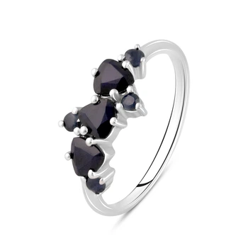 Серебряное кольцо с натуральным сапфиром 1.25ct, вес изделия 2,08 гр (2112679)