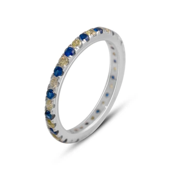 Серебряное кольцо с фианитами, вес изделия 1,68 гр (2137610)