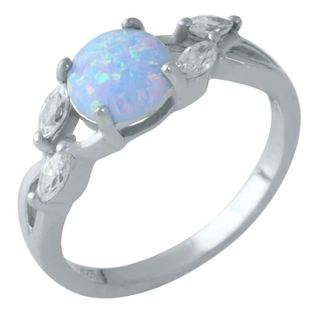 Срібна каблучка з опалом 0.675ct, вага виробу 2,5 гр (1960370)