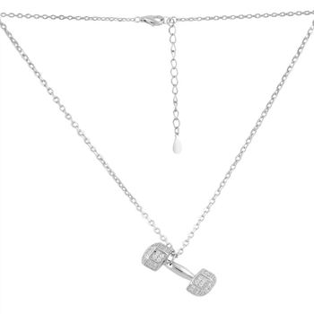 Серебряное колье с фианитами, вес изделия 4,71 гр (2101130)