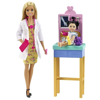 Zestaw z lalką Barbie Kariera Pediatra GTN51 (887961918625)