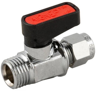 Кран шаровой, латунный трубка 10мм - резьба 1/2 Для воздуха, воды, вакуума, топлива (бензины), масла 2GM440