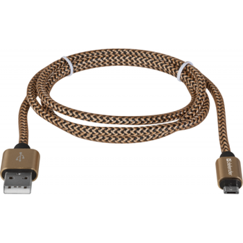 Кабель USB 2.0 AM-micro BM, 1.0 м, золотистий, 08-03T PRO Defender
