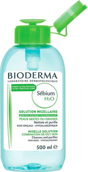 Płyn micelarny Bioderma Sebium H2O Pump do cery tłustej 500 ml (3401396991830)