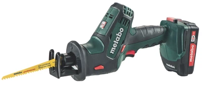Сабельная аккумуляторная пила Metabo SSE 18 LTX Compact (602266500)+2АКБ Li-Power (18V 2x2Ah)+зарядное устройство ASC 55+ metaBOX 145