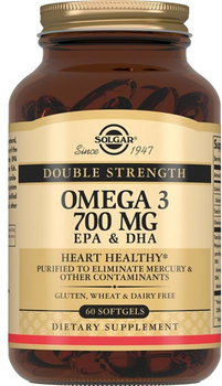 Omega-3 Double EPA Solgar DHA 700 mg Solgar 60 kapsułek (0033984020511)