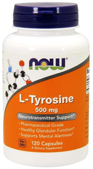 Now Foods L-Tyrosine 500mg 120 kapsułek (733739001627)
