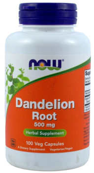 Suplement diety Now Foods Dandelion Root 500 mg 100 kapsułek (733739046451)