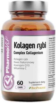 Харчова добавка Pharmovit Комплекс рибного колагену Колагеніум 60 капсул (5904703900160)