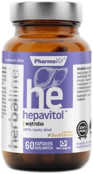 Харчова добавка для печінки Pharmovit Гепавітал Гербалін 60 капсул (5902811236768)
