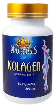 Харчова добавка Proherbis Рибій Колаген 90 500 мг капсул Здорові суглоби (5902687152902)