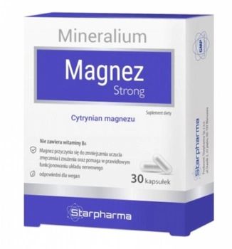 Харчова добавка Starpharma Mineralium Magnesium Strong 30 капсул цитрату (5902989930994)