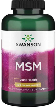 Харчова добавка Swanson MSM Метилсульфонілметан 500 мг 250 капсул (87614016535)
