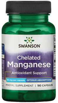 Харчова добавка Swanson Albion Марганцевий хелат 10 мг 180 капсул (87614025360)