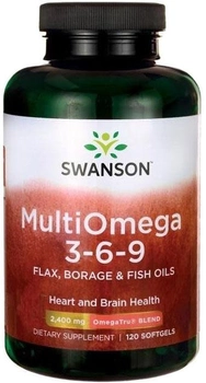 Харчова добавка Swanson Multiomega 3-6-9 400 мг 120 капсул (87614170206)