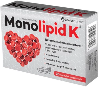 Suplement diety Xenico Pharma Monolipid Do 30 kapsułek Czerwony ryż (5905279876880)