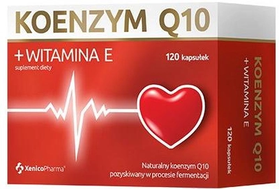 Харчова добавка Xenico Pharma Коензим Q10 + Вітамін Е 120 капсул (5905279876231)