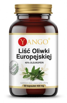 Харчова добавка Yango European Olive Leaf 40% 430 мг 60 капсул (5907483417989)