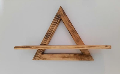 Полиця настінна трикутна Wooden Wolf з дерева