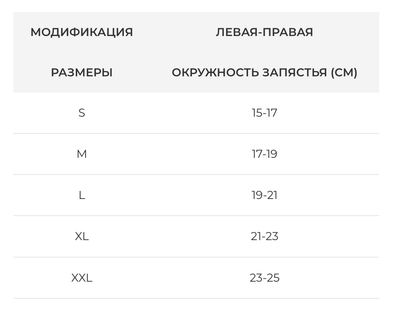 Неопреновий ортез на зап'ястя на ліву руку Orthopoint REF-601 бандаж з металевою пластиною Розмір L (REF-601-SOL-L)