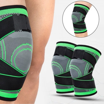 Бандаж коленного сустав спортивный эластичный KNEE SUPPORT Зеленый (1651198276)